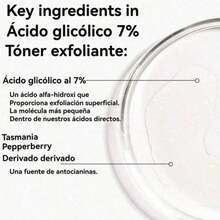 The Ordinary Glycolic Acid 7% Toning Solution 240ml, Exfoliante Facial para Todo Tipo de Piel, Loción Renovadora de Noche, Ilumina y Suaviza el Rostro - 1PCS - Ver 7