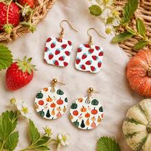 Strawberry/Fruit & Vegetable Mixed Painting/Pineapple/Orange Pattern Transfer Paper, Fruit Series Polymer Clay Printing Paper, Suitable For DIY Art Jewelry Earring Making Special Polymer Clay Transfer Printing - A - View 7