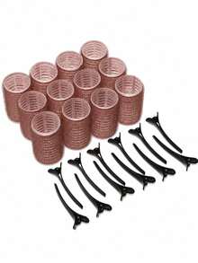 36pcs/Set Large Combination Hair Curlers + Plastic Hair Rollers, With Clips Self-Grip Hair Rollers, Suitable For Long/Medium/Short Hair, Bangs, Curly Hair, Travel Essential Hair Roller Accessories, Affordable Hair Styling Tools - Multicolor - View 22