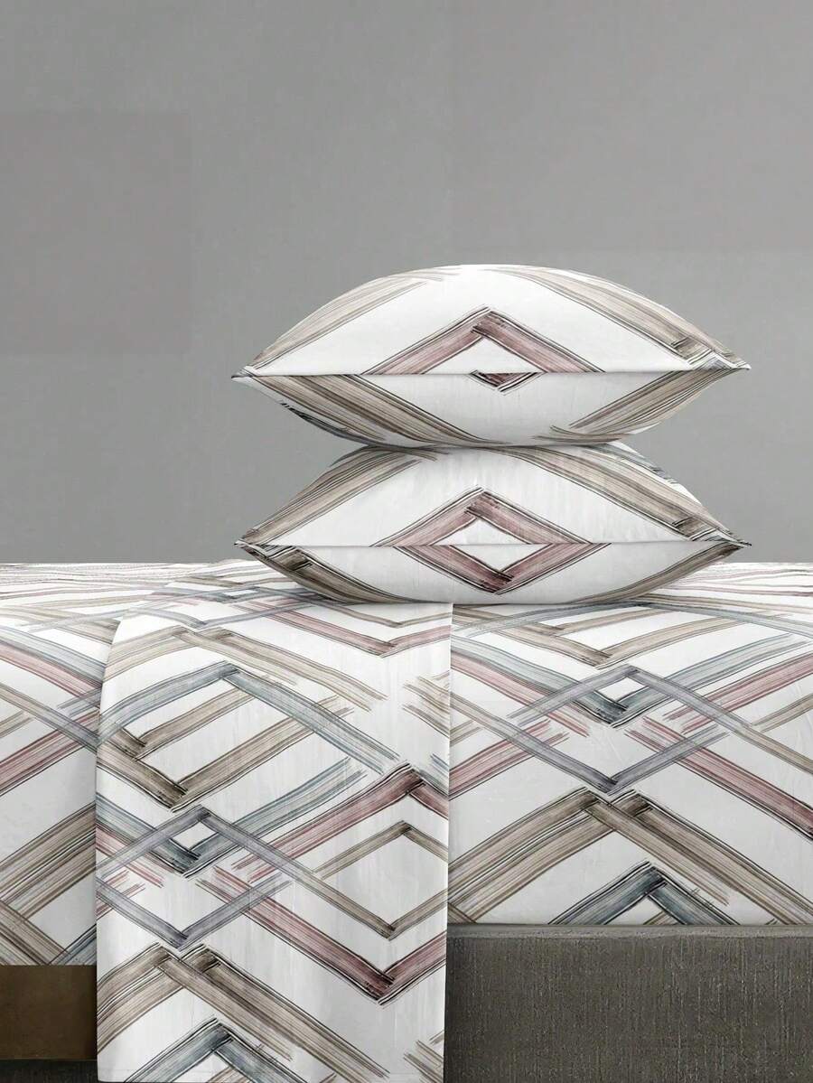 4-Piece Floral Plant Pattern Bedding Set, Easy Care Soft Bedding Set, Includes 1 Flat Sheet + 1 Fitted Sheet + 2 Pillowcases, King/Queen/Full/Twin Size, Deep Pocket Fitted Sheet Up To 11.8 Inches, Soft Breathable Wrinkle-Resistant - Multicolor - View 1