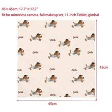 Self Adhesive Camera Wrap Cloth, Reusable Magic Protective Pouch, Portable Flexible Storage Bag For DSLR Mirrorless Camera, Tablet, Cosmetics, Lens, Cute Printed Inner Sleeve Pouch - View 8