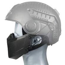 Tactical Half Face Mask Outdoor Hunting Paintball Shooting Protective Helmet Mask CS War Game Shooting Protective Mask - Black - View 6