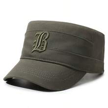 1pc Men's Breathable Sun Protection Cap, Duck Bill Hat, Ins Military Style Hat For Travel, Sports And Outdoor Wear - A - View 1