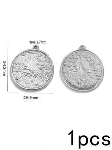 1pc Organic Textured Stainless Steel Charms For Jewelry Making, 18K Gold Plated Irregular Blank Pendant For DIY Necklace Bracelet Making - Pendants - View 18
