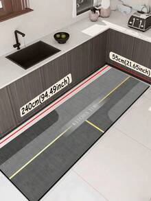 1pc Luxury Line Pattern Kitchen Mat, 3.5mm Soft Rubber Material, Absorbent And Easy To Clean, Suitable For Hallway, Bathroom, Living Room, Outdoor Door Mat And Toilet, All Year Round, Suitable For Various Holidays - Multicolor - View 17