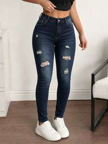Women Jeans - Dark Wash - View 3