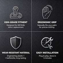 Applicable To E87 E46 Car Gear Shift Knob, Black New Style Gear Lever With Clip, Interior Modification Replacement Accessory - A - View 4