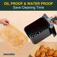 100/50/1 Thick Air Fryer Baking Tray - Suitable For Double Basket Air Fryers, Heat-Resistant Disposable Rectangular Baking Tray, Easy To Clean And Reusable, Air Fryer Accessory, Multi-Function Cooking Baking Tray, Easy Clean Baking Tray, Durable Kitchenware. - Multicolor - View 5
