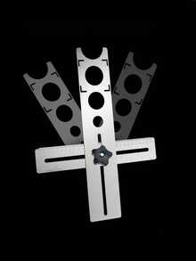 1pc Tile Drilling Positioning Tool, Marble Wall & Floor Tile Drill Bit, Glass Hole Opener, Multi-Function Measuring Tool - Measuring Tools - View 1