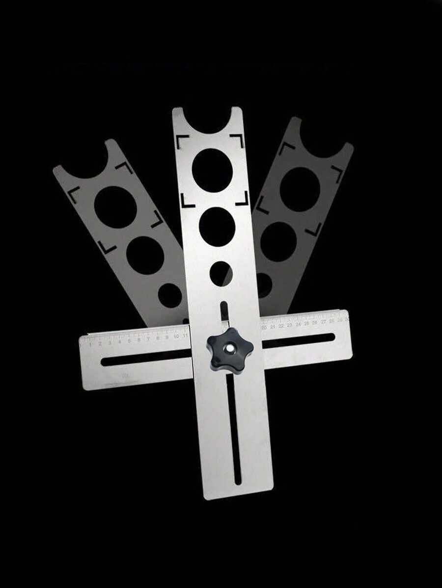 1pc Tile Drilling Positioning Tool, Marble Wall & Floor Tile Drill Bit, Glass Hole Opener, Multi-Function Measuring Tool - Measuring Tools - View 1