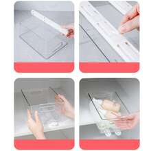 6pcs White Plastic Drawer Slides, No-Drill Easy Installation Bottom-Mount Drawer Slides, Multi-Functional Storage Slides, Suitable For Home Kitchen, Bathroom Cabinets And Closet Storage Boxes 2/4/6pcs - Multicolor - View 10