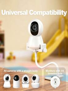 Color Optional Baby Monitor Mount - Universal Adjustable Baby Camera Clip Mount, Suitable For Most Baby Monitors, Detachable Arm Monitor Mount, Flexible Mount, Suitable For Baby Room - Multicolor - View 2