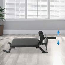HYYKJ-US Curl Workout Bench, Adjustable Nordic Wave Bench, Home Gym Hamstring Curl Machine & Glute Bench, Heavy Duty Curl Workout Bench With Transport Wheels, For Home And Office Gym Exercise - Default - View 4