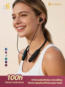 D8Wireless Neckband Headphones | Superior Stereo Sound With Balanced Armature, Built-In Microphone |In-Ear Wireless Earbuds With Mic For Calls & Music | BT5.3Stable Connection, Compatible With IP &Android | Ideal For Work, Gym Running & Daily Commute - View 3