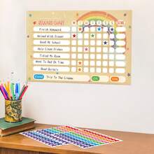 Hxezoc 10pcs Reward Charts And 7pcs Star Stickers - Positive Reinforcement Star Charts, Reward Household Chores And Good Behavior At Home And In Classroom School Supplies - Multicolor - View 4