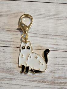Halloween Keychain Bag Charm Decorative Pendant Chain Accessory, Witch Black Cat Bag Decor, Ghost Black Cat Wallet Charm Ornament - Multicolor - View 8