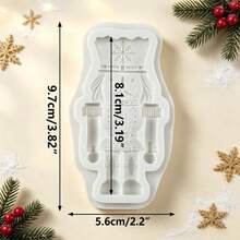 1PC Christmas Snowflake Nutcracker Silicone Mold, Soldier Fondant Mould Set For Cake Baking Decorating - Beige - View 8