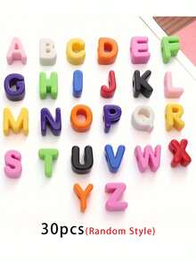 100/30/20/15pcs Keychain Paracord With Acrylic Letter Beads, Jewelry Making Kits, Large Hole Solid Color Letter/Number Beads, Creative Name Decoration Ideal For Jewelry Making, Bracelets, Necklaces, Mobile Phone Decorative Chain, Jewelry Additions - Multicolor - View 9