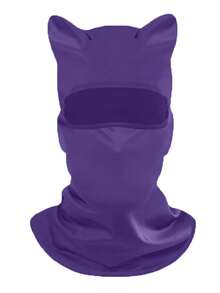 1pc Unisex Face Ski Mask, Balaclava With Cat Ear Design, Suitable For Music Festivals, Halloween, Carnival Parties, Outdoor Motorcycle Activities - Multicolor - View 10