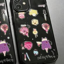 1pc Creative Christmas Purple Cake Bear Jelly Embossed Decorative Sticker, Suitable For DIY Phone Case Lens Decoration, Earphone/Phone Case/Laptop DIY Decorative Sticker - A - View 5