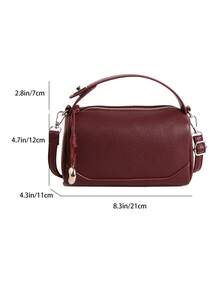 BAILEE Simple And Stylish Faux Leather Shoulder Bag With Detachable Metal Embellishments And Straps, Perfect For Outfits And As A Gift. - Multicolor - View 13
