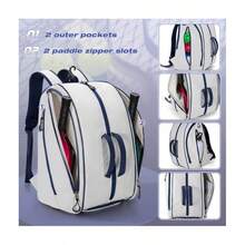 Multifunctional Sports Backpack, Independent Shoe Compartment, Wet/Dry Separation Storage, Large Capacity Travel Fitness Bag, Badminton/Tennis Racket Holder Design, Breathable Comfortable Shoulder Straps, Durable Lightweight Outdoor Fitness Training Backpack, Suitable For Men And Women - Multicolor - View 6