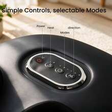 LUYAO Household Constant Temperature Foot Massage Machine, Multi-Mode Kneading & Squeezing Combination, 3-Level Adjustable Temperature, Auto Shut-Off Timer, Daily Home Foot Care Tool - Black - View 2