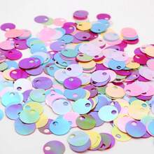 140pcs 20mm Large Hole Flat Round Holographic Sequin Loose Sequins For Handmade Crafts, Art, Jewelry Making, Sewing, Embroidery, Party Decoration - 20 Grams - View 4