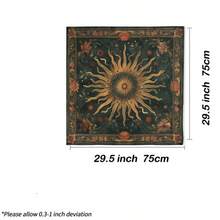 1 buah Kain Tarot Motif Bunga Matahari Vintage, Alas Altar Hijau Retro, Taplak Meja Ramalan Surgawi Boho, Permadani Dekorasi Spiritual Wiccan untuk Pembacaan Tarot - MultiWarna - View 9