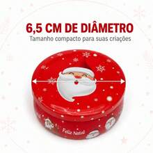 Kit 12 Latas Natalinas Para Velas Aromáticas E Lembrancinhas - sortidas - Visão 2