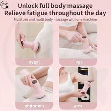 ZM Health Rechargeable Electric Massager Portable Handheld Body Massager, Multi‑Speed Vibration Relief Muscle Soreness For Neck Shoulder Back Waist Home Fitness Use - Multicolor - View 9
