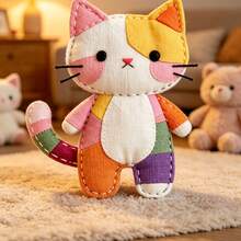 1pc DIY Patchwork Cute Cat Sewing Template, Reusable Handmade Plush Pendant Pattern Template, Suitable For Fabric Crafts And Home Decor, An Interesting DIY Template - 1 Unit - View 2