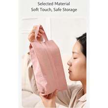 1pc Portable Handheld Underwear Storage Bag, Travel Waterproof Underwear & Socks Pouch, Student Dorm Luggage Clothing Organizer Bag,Travel Essential,Room Decor - Multicolor - View 2