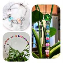 28/58/108 Resin Ceramic AB Color Round Beads As Spacers, With A Silver Bead Core, Suitable For DIY Bracelets, Jewelry Making, And Craft Making - Assorted Colors - View 5