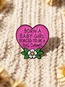 1pc Cartoon Sweet Cool Heart-Shaped Brooch, Exquisite Floral Details, Vibrant Style, Suitable For Jackets, Backpacks, Collars, Easily Stand Out From Ordinary Outfits, Perfect For Personal Wear Or Unique Gift For Friends - Multicolor - View 3