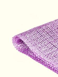 Popjeli 1pc Vintage Niche Seasonal Versatile Scarf With Flowing Ribbons, Simple Tasseled Scarf, Suitable For Party Outfits - Purple - View 4