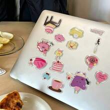1pc Creative Christmas Purple Cake Bear Jelly Embossed Decorative Sticker, Suitable For DIY Phone Case Lens Decoration, Earphone/Phone Case/Laptop DIY Decorative Sticker - A - View 2