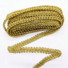 5M/20M 0.8cm-2cm Metallic Braid Lace Trim Christmas Gift Wrapping DIY Flower Pattern Costumes Lace Ribbon Crafts Sewing Border Home Decor - Multicolor - View 17