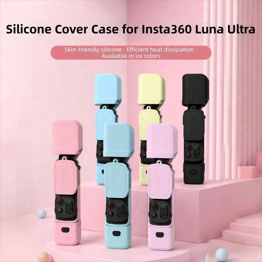 Casing Pelindung Silikon Anti Gores Tahan Guncangan Pelindung Layar Kamera dan Lensa, Pelindung Kulit Lembut Menyeluruh untuk Insta360 Luna Ultra - View 1