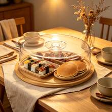 Round Pastry Plate, Suitable For Holding Cakes, Cookies And Bread. It Is Dust‑Proof And Insect‑Repellent With A Transparent And Attractive Design. Ideal For Parties And Afternoon Tea, It Offers A Simple And Elegant Display. - Multiple Specifications - View 5