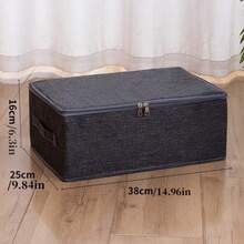 Foldable Storage Box With Zipper Lid, Handled Storage Cube Basket For Closet Clothes Organization - Multicolor - View 9