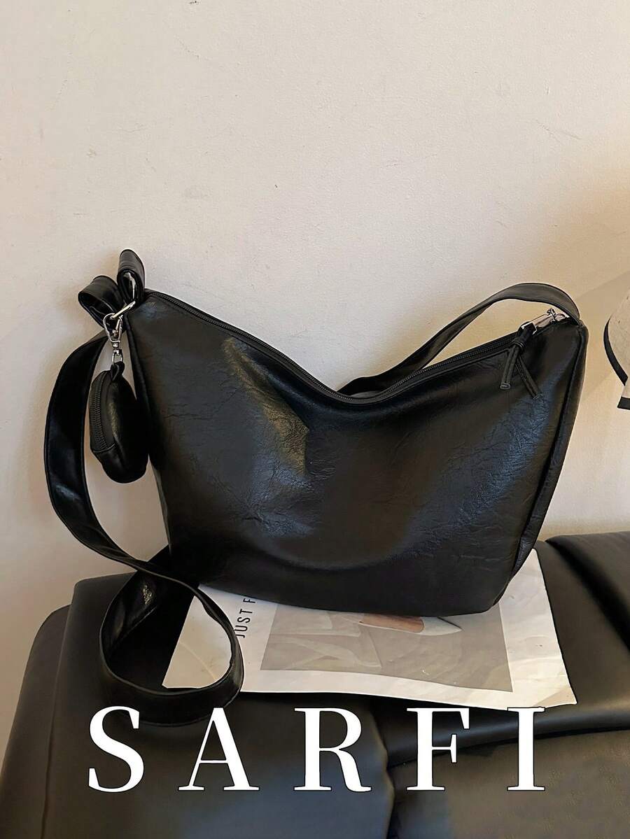 Minimalist Solid Color Fashion Women's Crossbody Bag, Simple Versatile, Adjustable Shoulder Strap Shoulder/Crossbody Bag