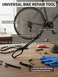 TOSUOD Multi-Function Double-Head Universal Wrench: 3-17mm Self-Tightening Adjustable, 3.5mm Thickened High Carbon Steel, Car/Bicycle/Home Repair DIY Black Portable Tool - Multicolor - View 1