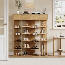 Display Cabinet Made Of Wood With 1 Drawer With Storage Multifunctional Natural For Living Room And Dining Area - Natural - View 1