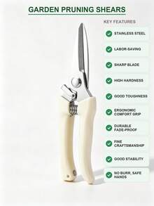 2pcs Garden Pruning Shears, Stainless Steel Bypass Pruning Scissors, Ergonomic Effort-Saving Sharp Hedge Trimmer, Suitable For Tree Branches, Flowers, Shrubs, 18mm Cutting Capacity - A - View 7