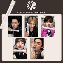 1 Set CORTI/S Light Stick Themed LOMO Photo Cards, K-Pop Idol Collectible Photo Cards, Fan Support Merchandise, Birthday Halloween Commemorative Gift For Fellow Fans And Best Friends - Multicolor - View 1