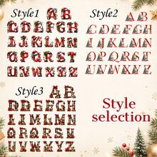 LICVIC 15-150pcs Custom Initial Christmas Stickers, Personalized Large Letter Gift Labels, Festive Red Green Holiday Style, Customized Name Christmas Stickers, Customizable Name Labels, Gift Wrapping Decor, Christmas Cards, Christmas Gifts, Santa Sticker - Style B - View 3