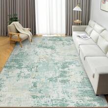 Techigher Modern Abstract Area Rug, Large Washable Living Room Rug, Ultra-Soft Non-Slip Bedroom Carpet & Foldable Floor Mat - Green - View 8