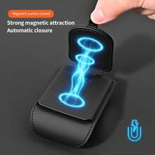 Car Sunshade Magnetic Fashion Glasses Clip, Microfiber Multifunctional Eyeglass Frame, With Card Slot, General Motors Internal Storage Eyeglass Card Ticket - 2613 - View 9