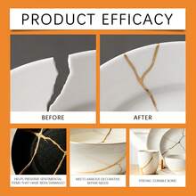 Kintsugi Glue For Home Use, Ceramic & Porcelain Tableware Crack Repair, Bonding & Decorative Multi-Purpose Repair Glue, Following Traditional Kintsugi Craftsmanship, Specially Designed For Repairing Damaged Ceramics, Glass And Other Items, Creating Unique Artistic Beauty For Damaged Objects, Suitable For Repairing Cracks, Chips And Overall Damage, Household Essential, Convenient And Quick, Exquisite Small Gift For Family And Friends On Holidays, Halloween And Christmas - A - View 11